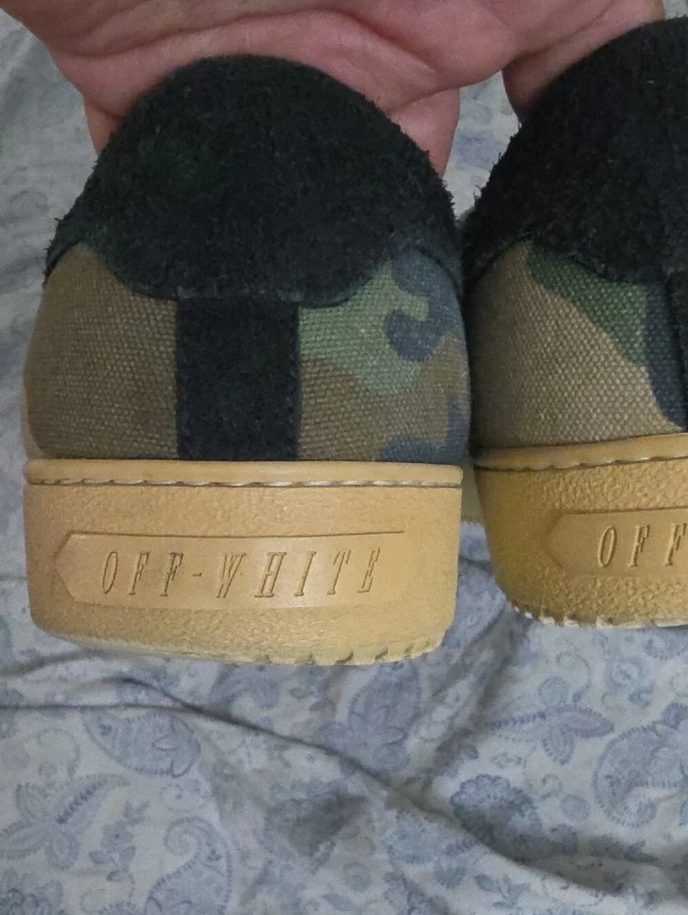 Off-White Camo Low-Top Sneakers - Green/Black/Tan Made In Italy